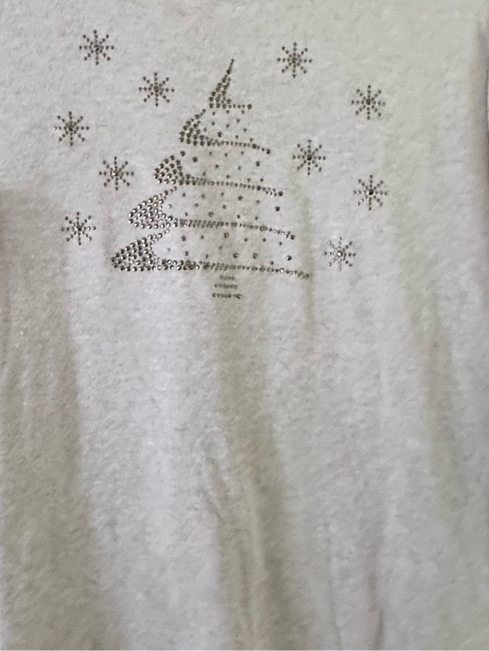 Gray long sleeve Holiday Tree Top tee